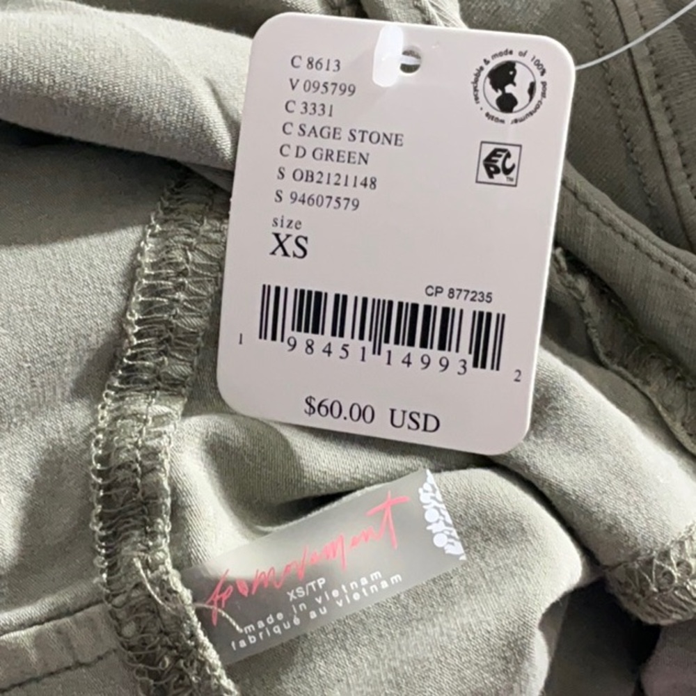 FP MOVEMENT Hot Shot Hooded Layer S 25” p2p Sage Stone NWT - Picture 3 of 10